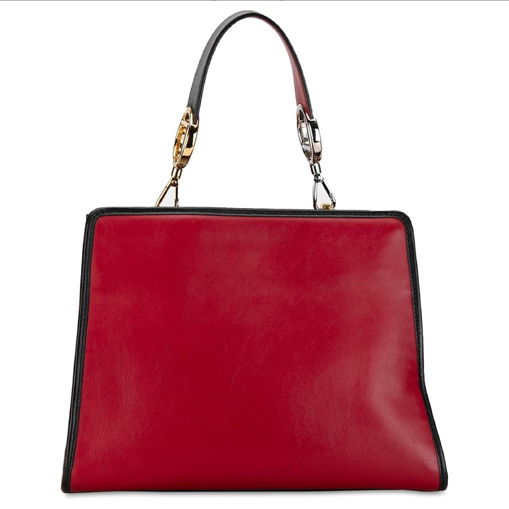 Fendi Women's Runway Red & Black Tote or Shoulder Bag EUC RARE - Picture 5 of 12